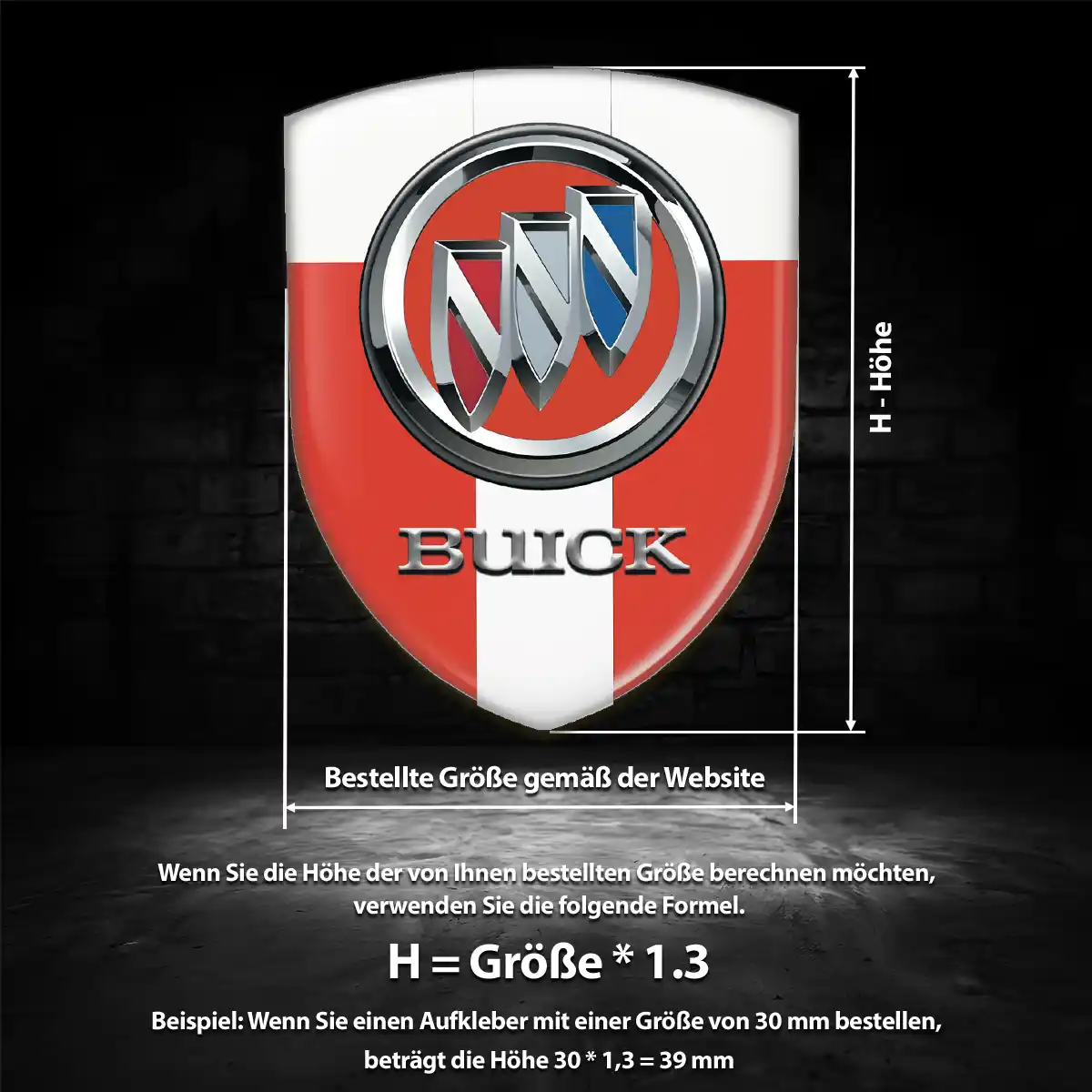 Buick Wappen Aufkleber Premium-Edition