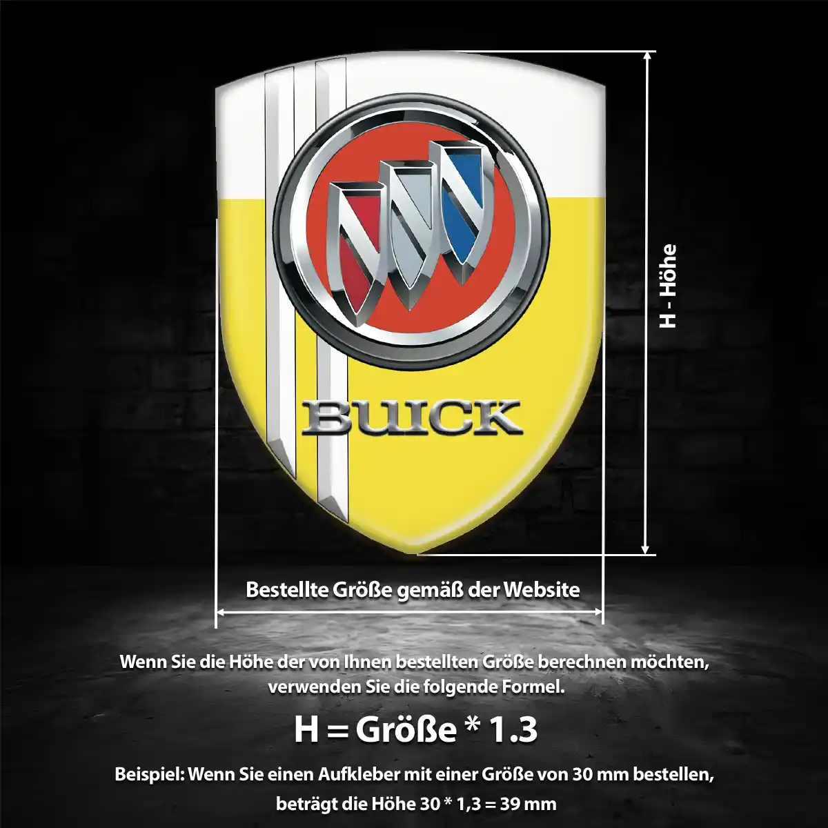 Buick Wappen Aufkleber Tuningfahrzeug