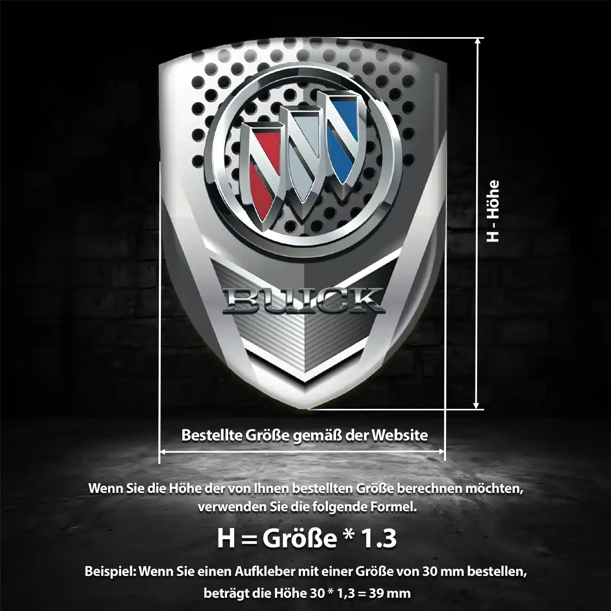Buick Wappen Emblem Aufkleber Auto Elegantes Design