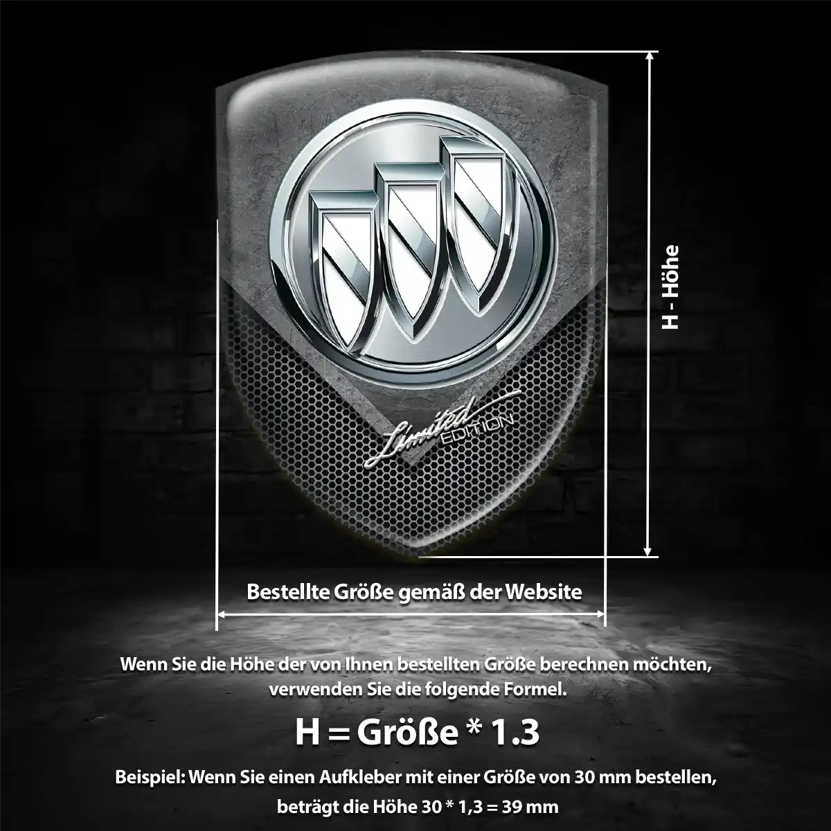 Buick Wappen Emblem Aufkleber Auto Exterieurdesign