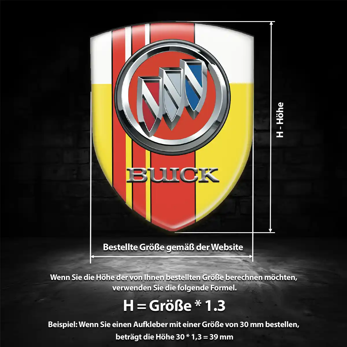 Buick Wappen Emblem Aufkleber Auto Hohe Qualität