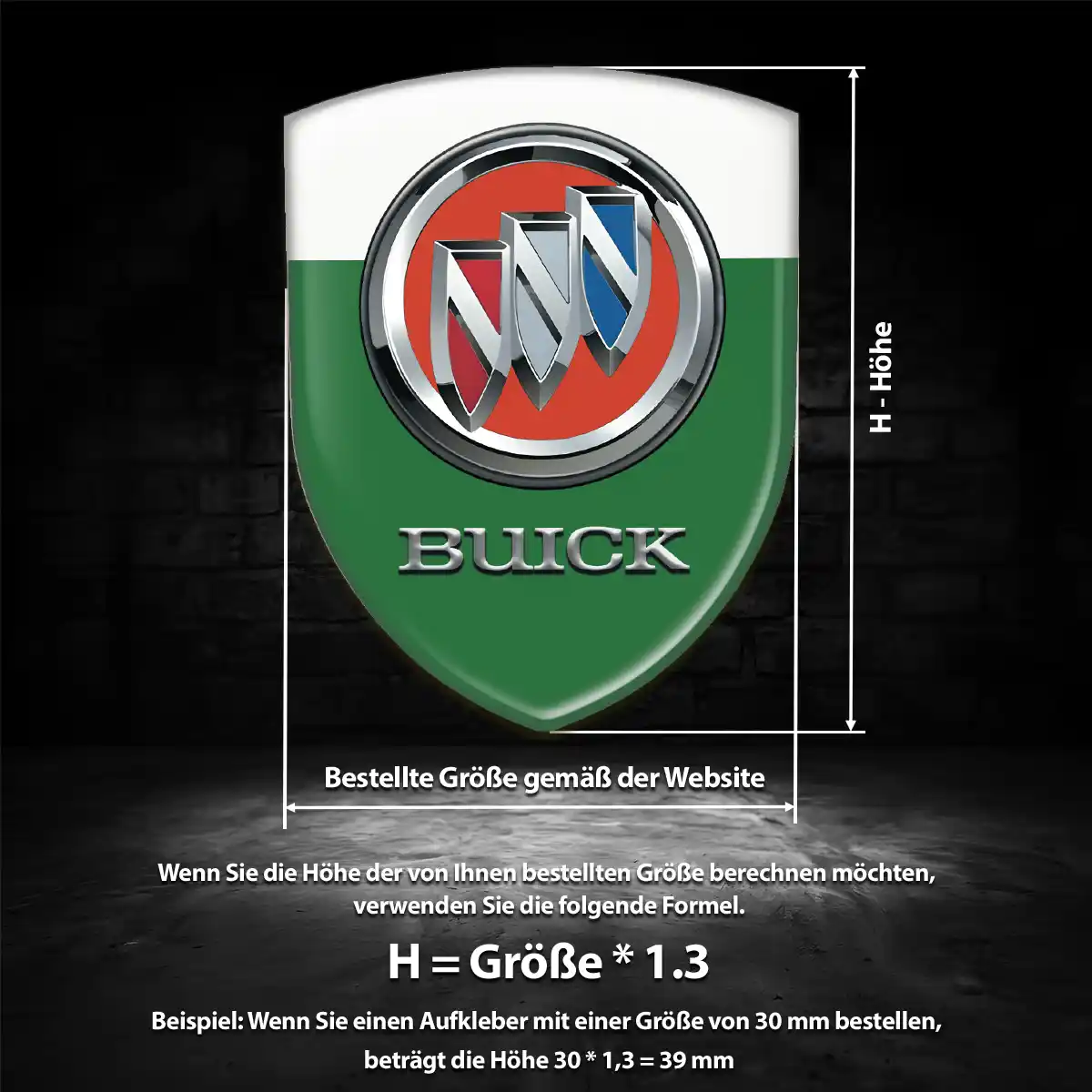 Buick Wappen Emblem Aufkleber Auto Interieurdesign