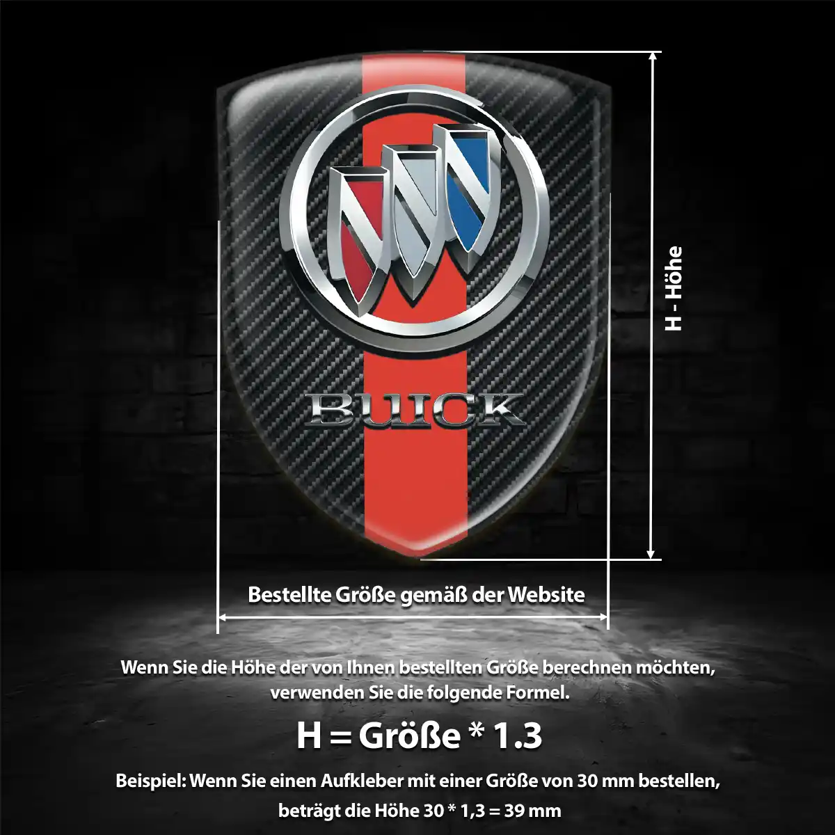 Buick Wappen Emblem Aufkleber Auto Limitierte Auflage