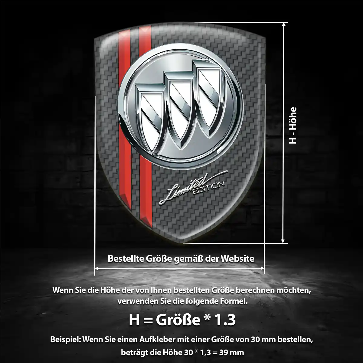 Buick Wappen Emblem Aufkleber Auto Luxus-Edition