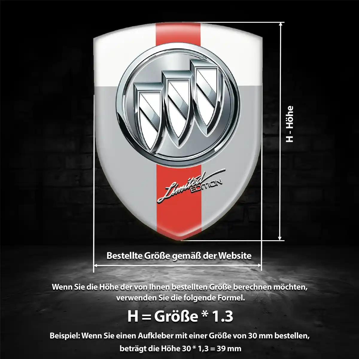 Buick Wappen Emblem Aufkleber Auto Markenedition