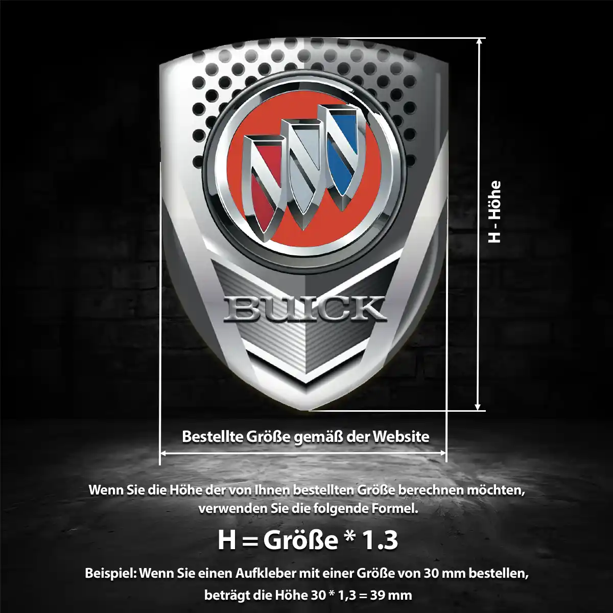 Buick Wappen Emblem Aufkleber Auto Stilvolles Design