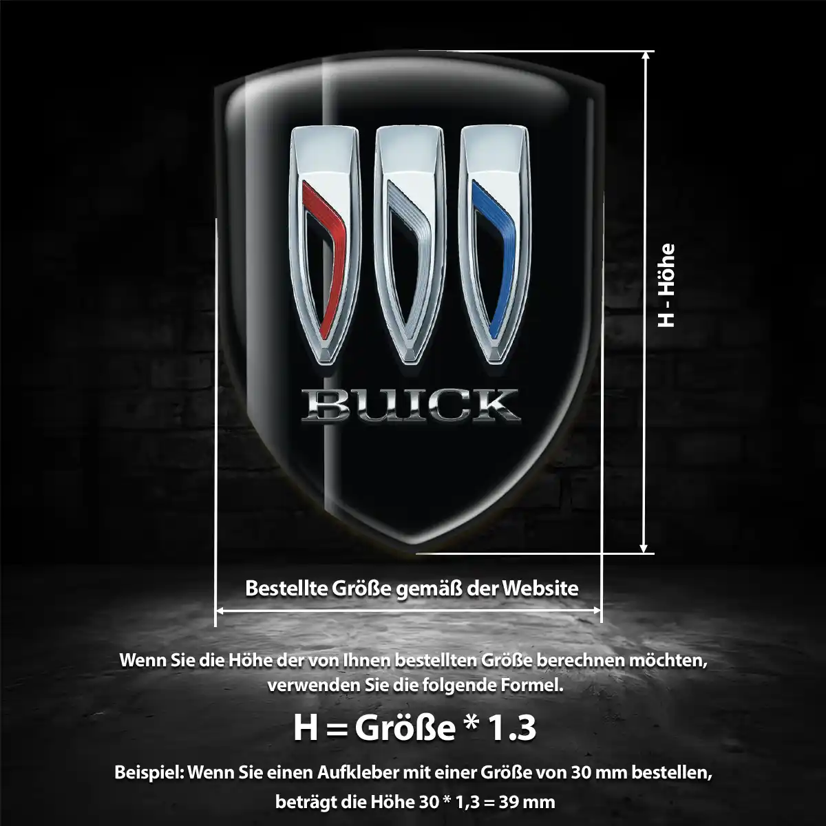 Buick Wappen Emblem Aufkleber Auto Tuningfahrzeug