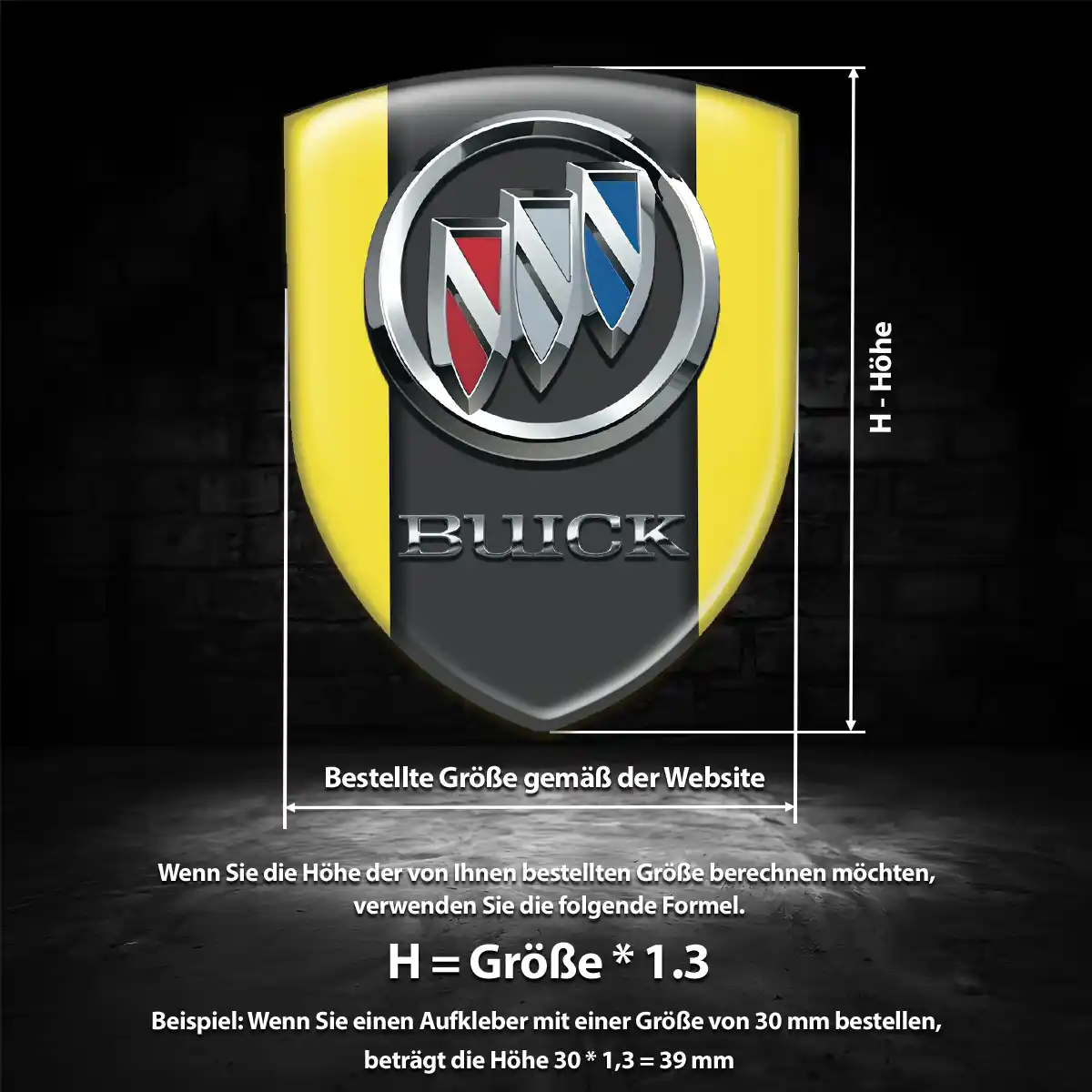 Buick Wappen Emblem Aufkleber Edles Design