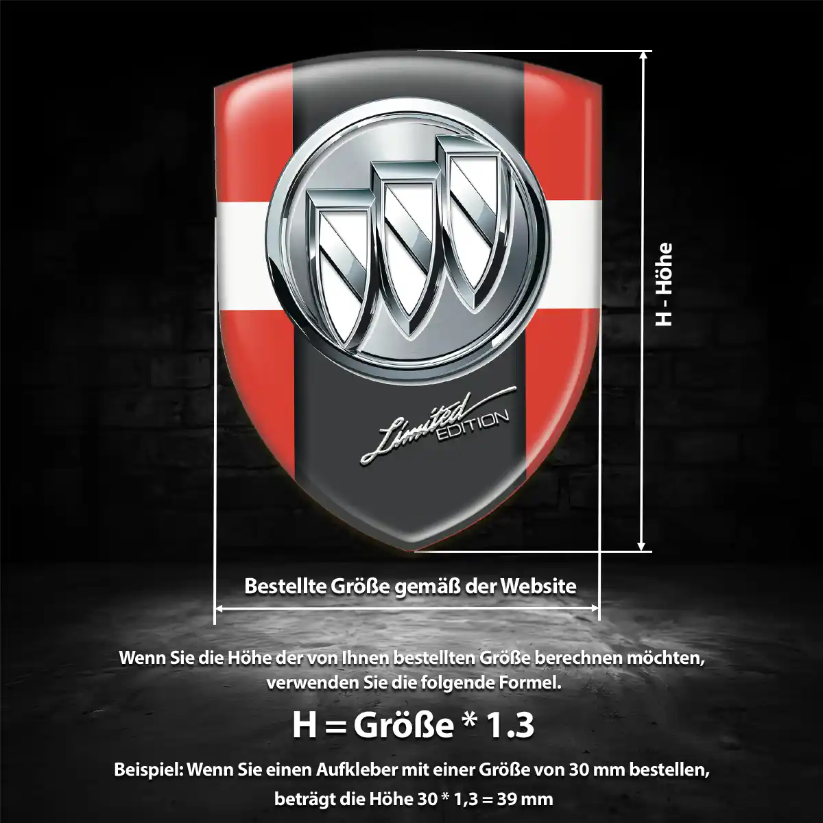 Buick Wappen Emblem Aufkleber Elegantes Design