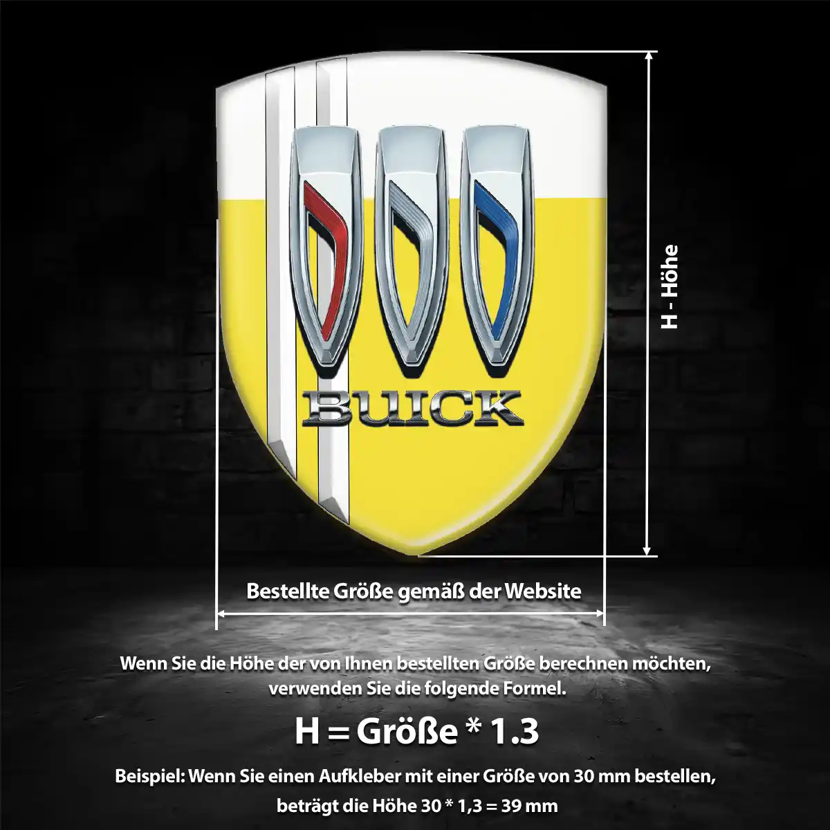 Buick Wappen Emblem Aufkleber Limitierte Auflage