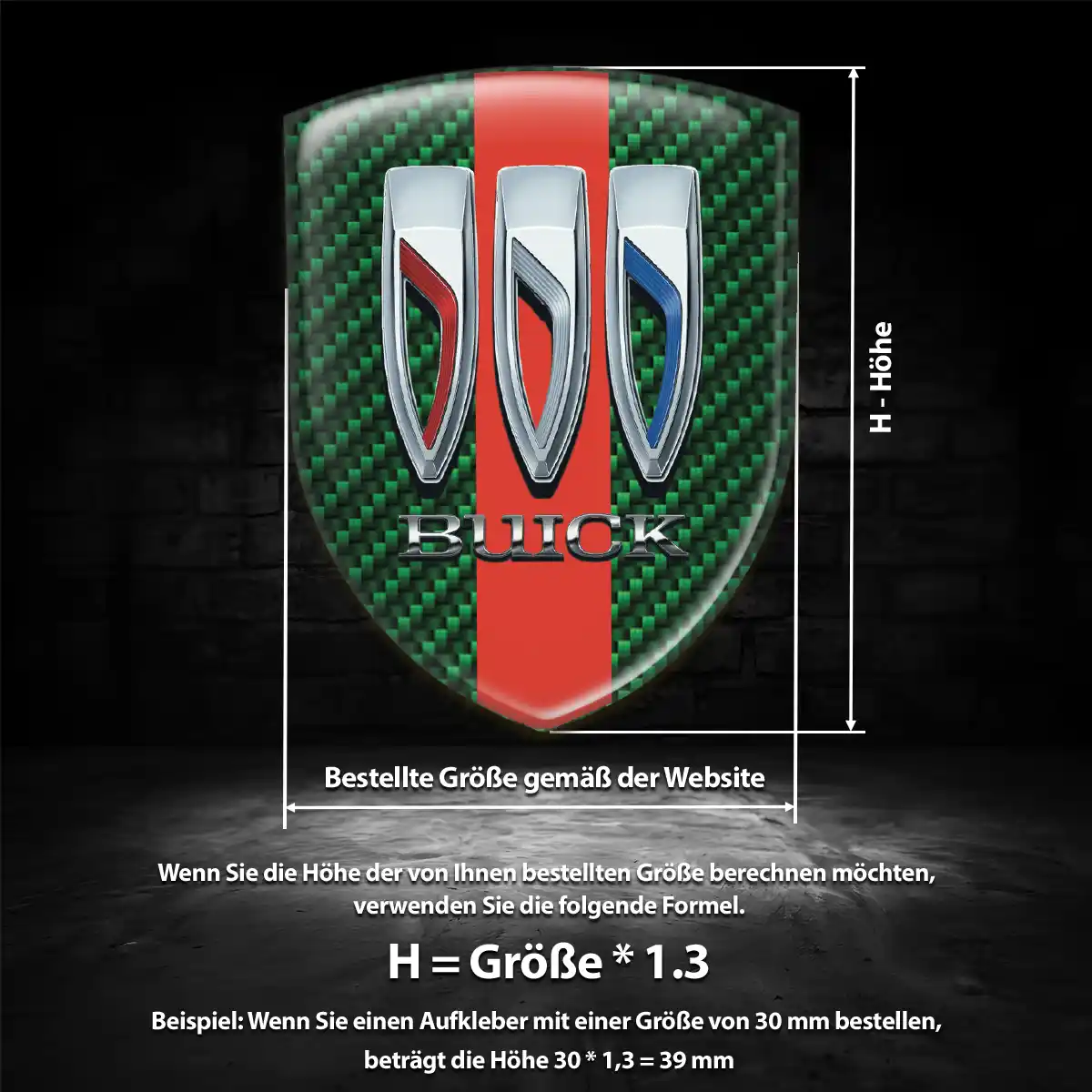 Buick Wappen Emblem Aufkleber Luxus-Edition