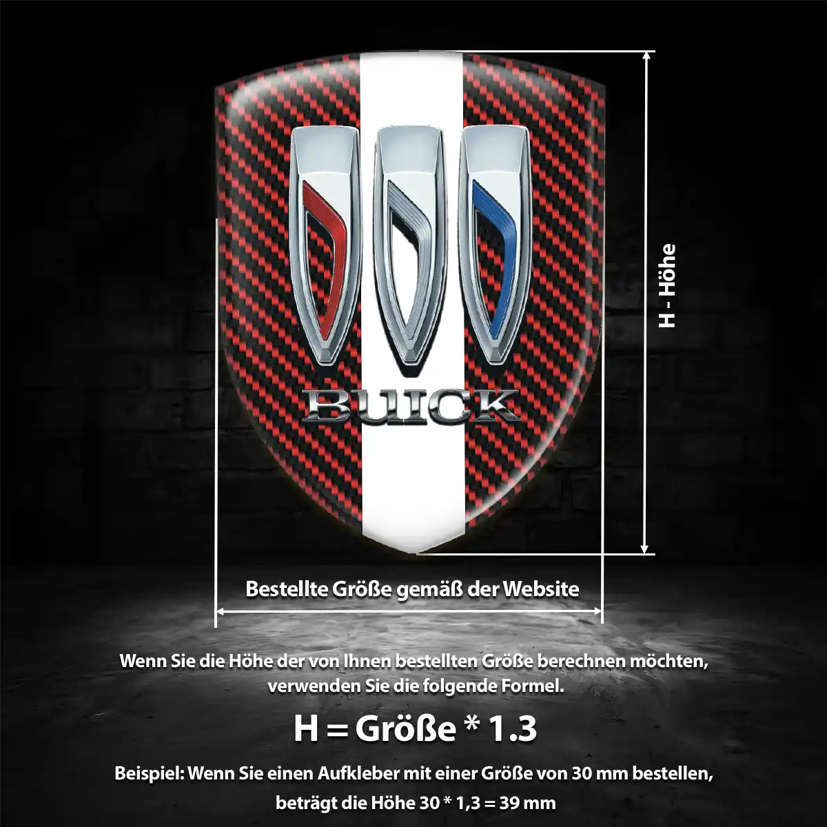 Buick Wappen Emblem Aufkleber Stilvolles Design