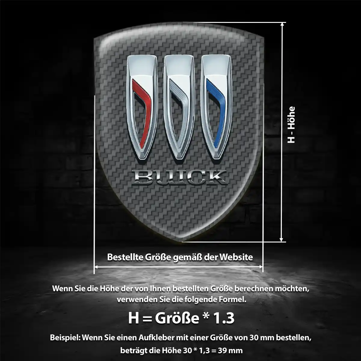 Buick Wappen Emblem Hochwertiges Harz