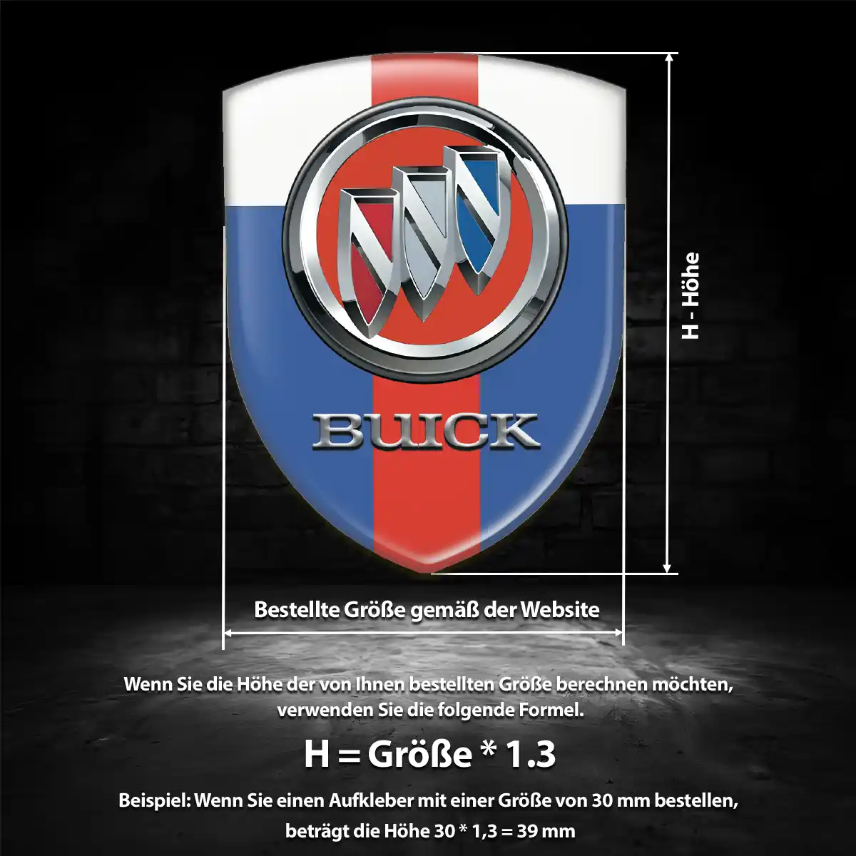 Buick Wappen Emblem Hohe Qualität