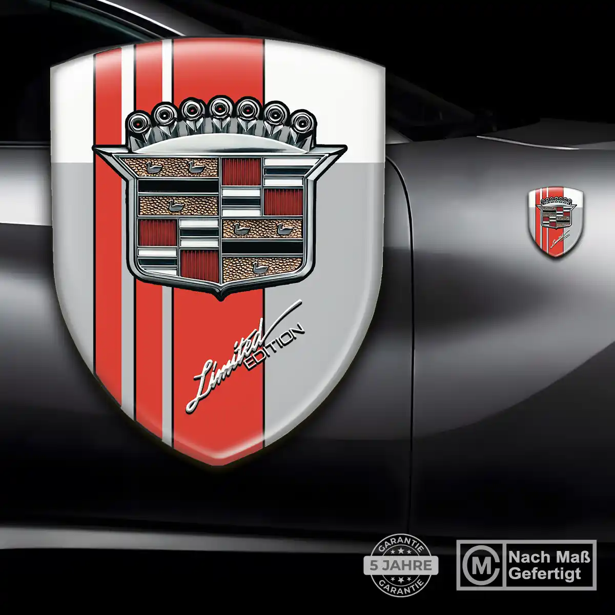 Cadillac 3D Gel Aufkleber Auto Anspruchsvolles Design