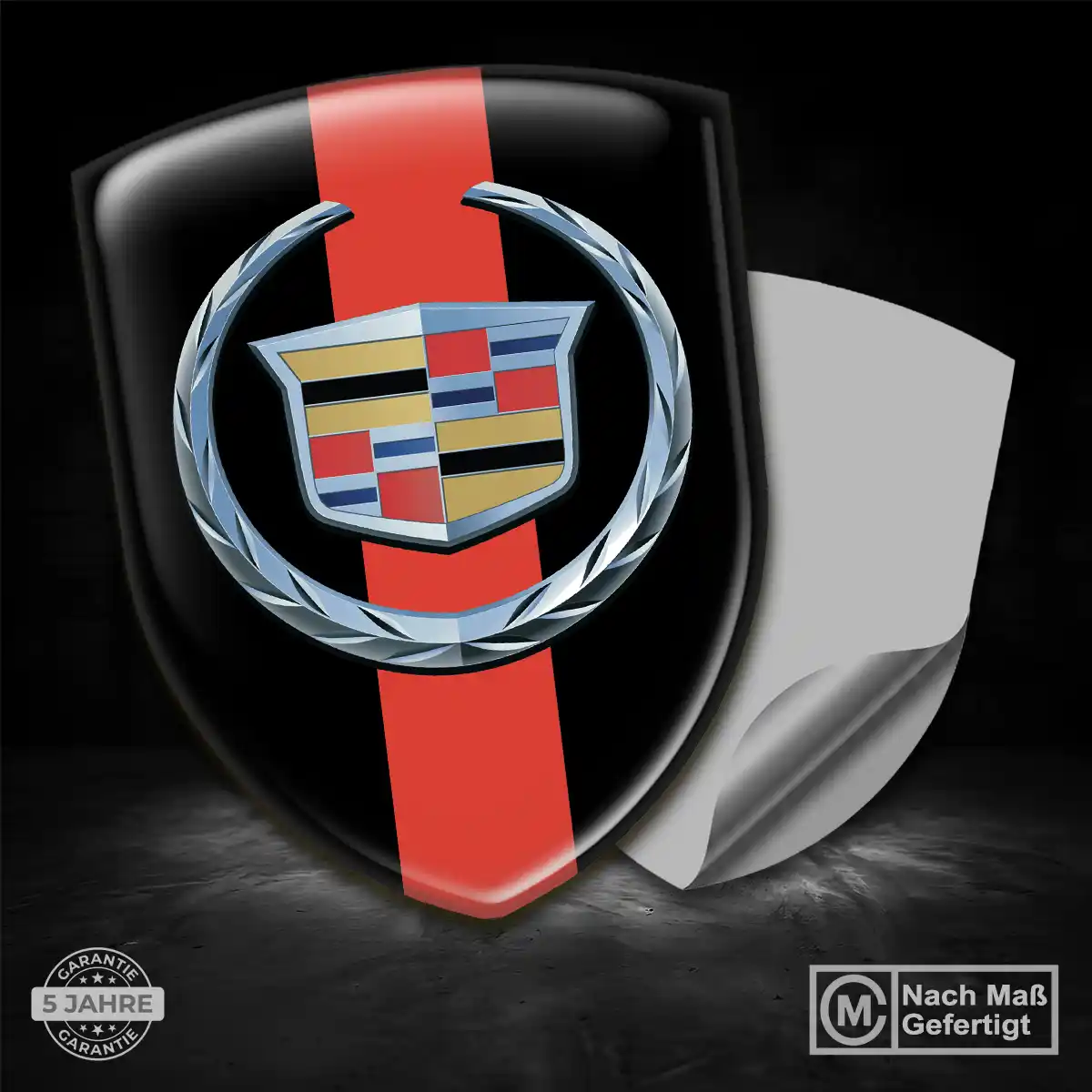 Cadillac 3D Gel Aufkleber Auto Elegantes Design