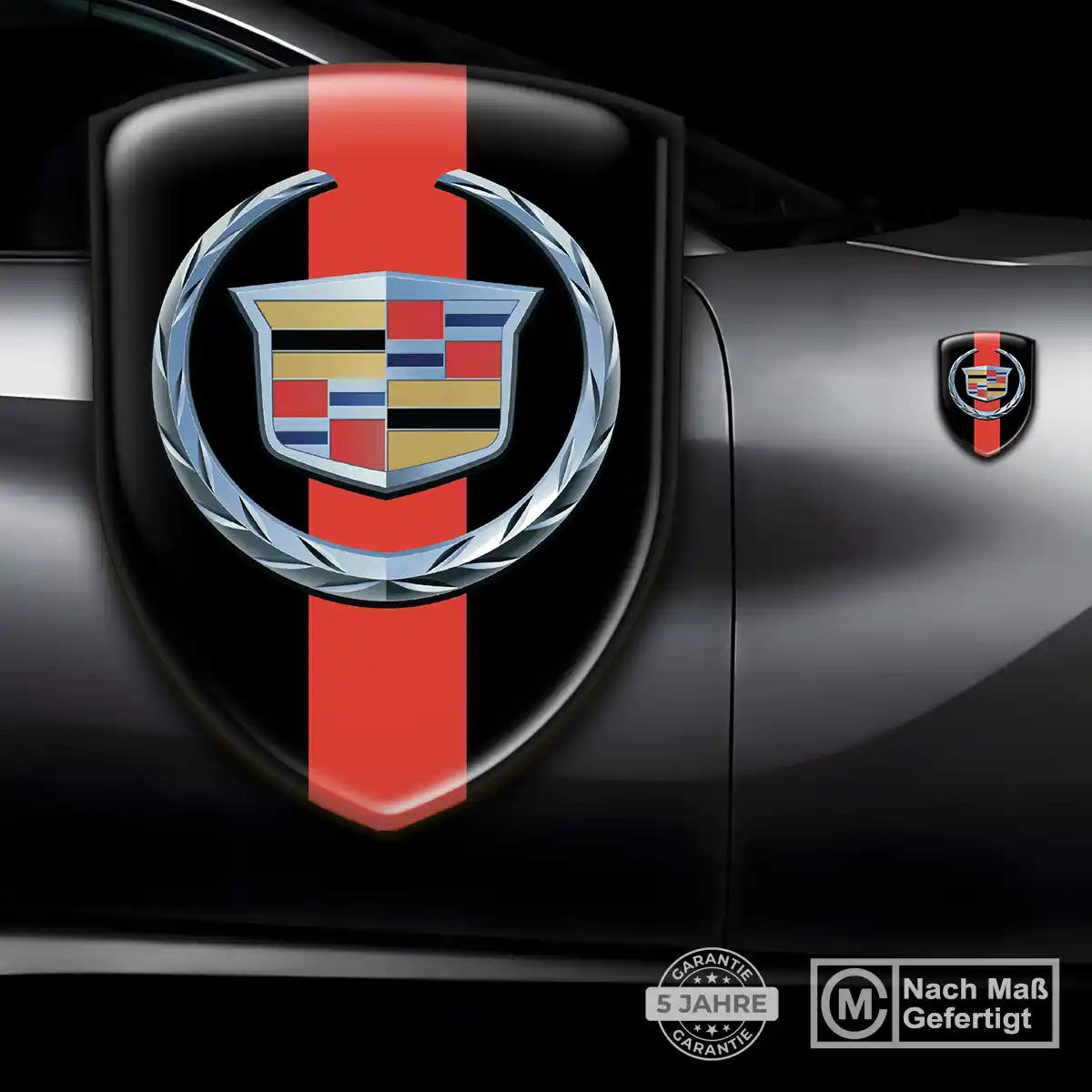 Cadillac 3D Gel Aufkleber Auto Elegantes Design
