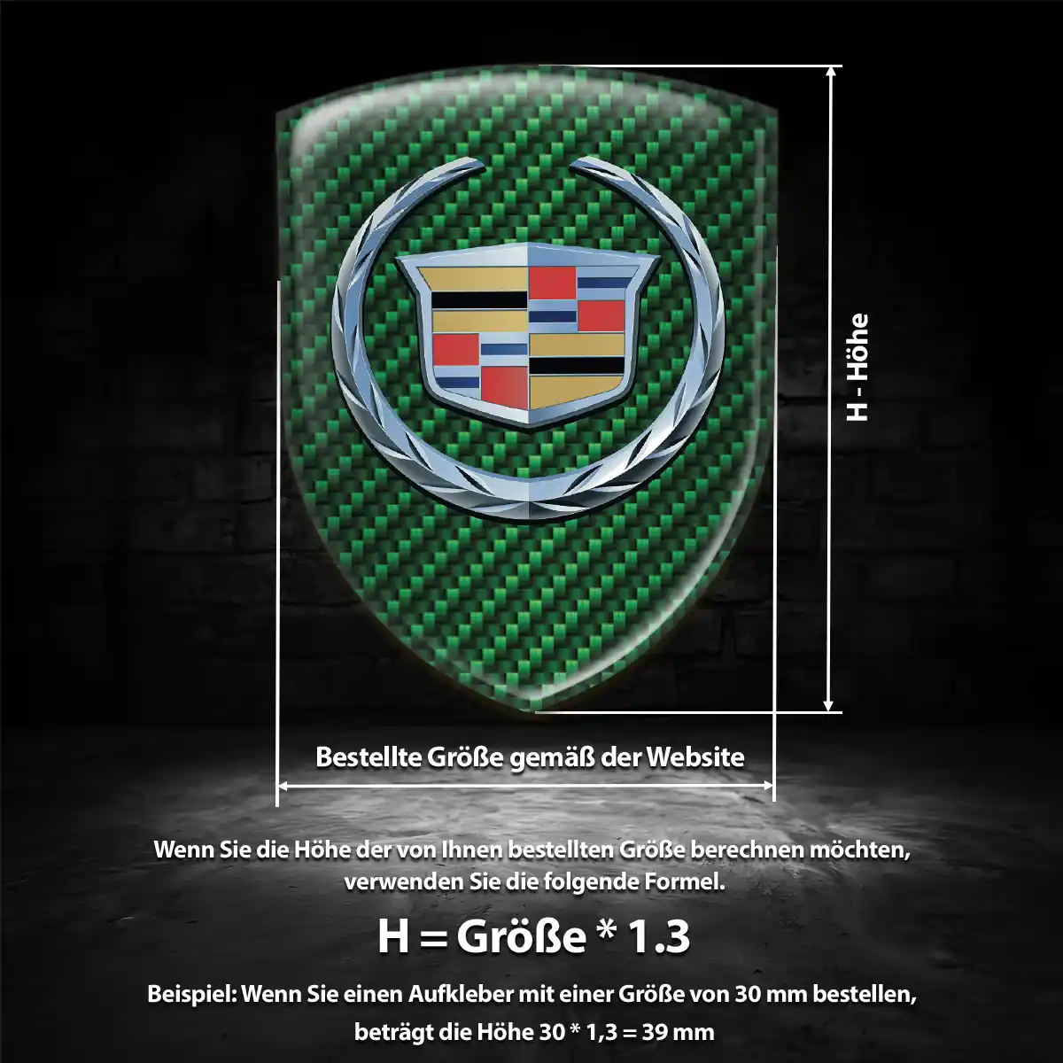 Cadillac 3D Gel Aufkleber Auto Luxus-Edition