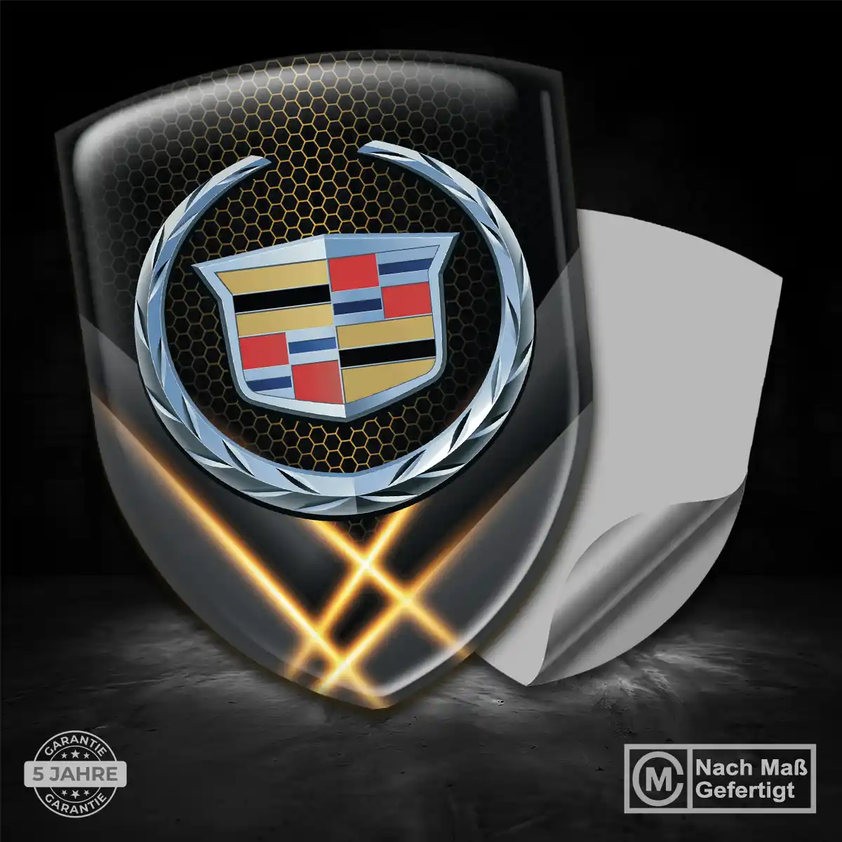 Cadillac 3D Gel Aufkleber Auto Premiumqualität