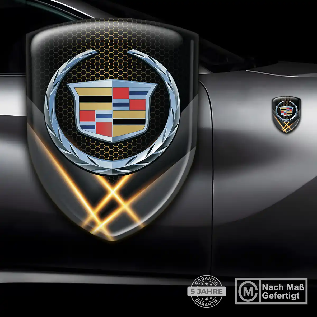 Cadillac 3D Gel Aufkleber Auto Premiumqualität