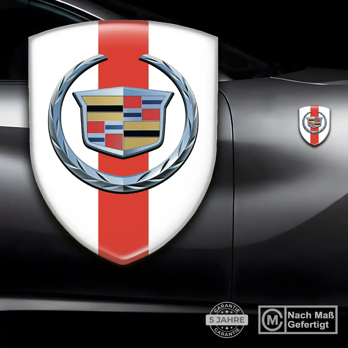 Cadillac 3D Gel Aufkleber Überzeugende Qualität