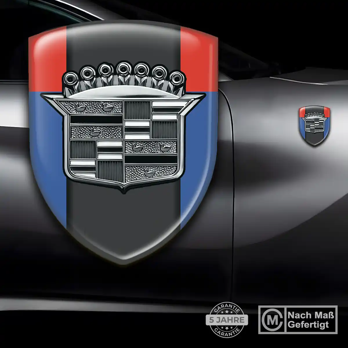 Cadillac 3D Gel Aufkleber Edles Design
