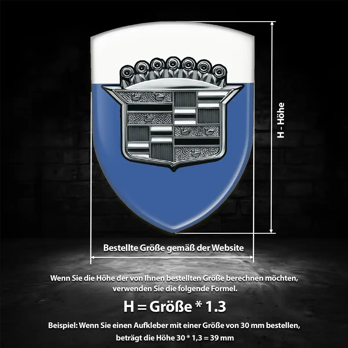 Cadillac 3D Gel Aufkleber Emblem Auto Überzeugende Qualität