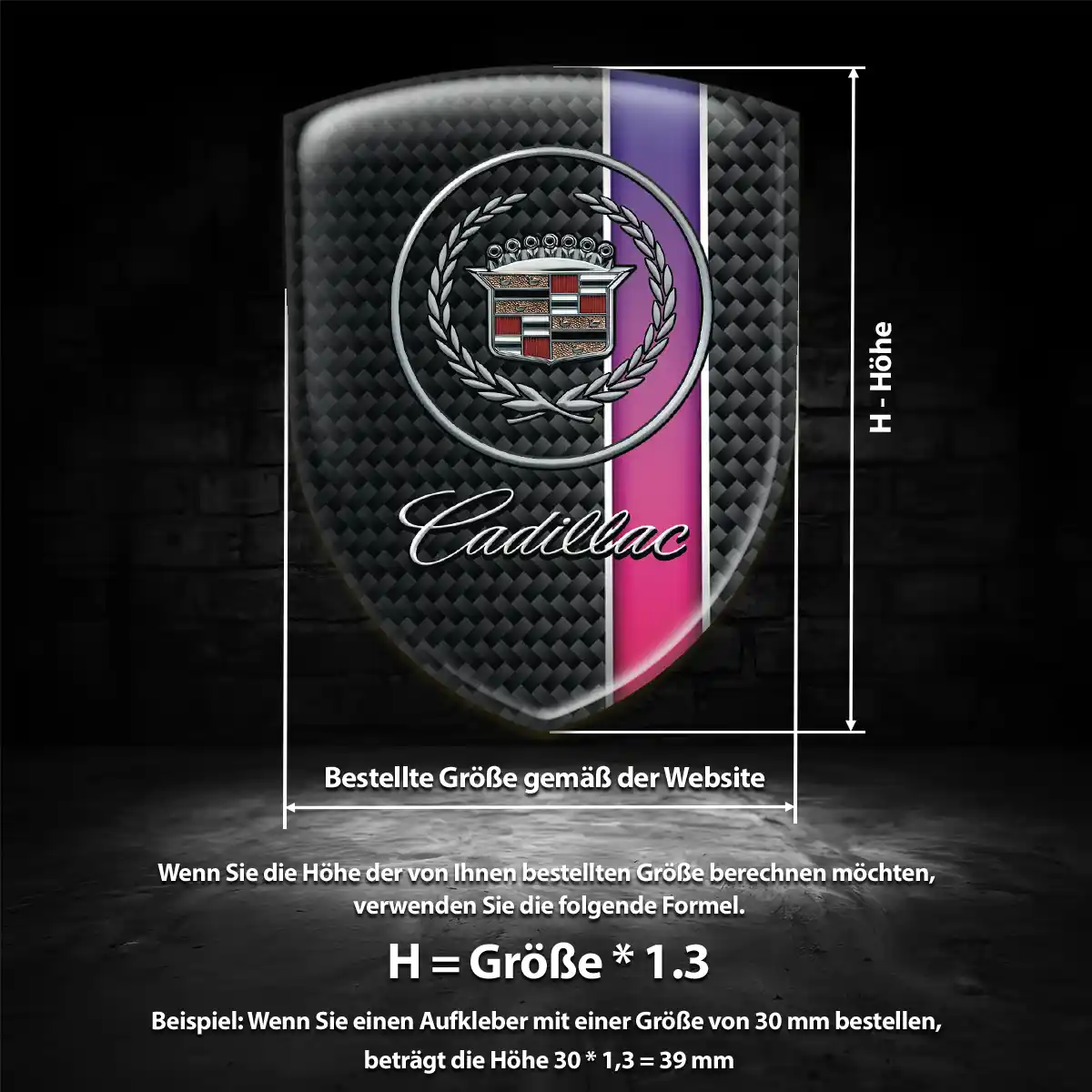 Cadillac 3D Gel Aufkleber Emblem Auto Elegantes Design