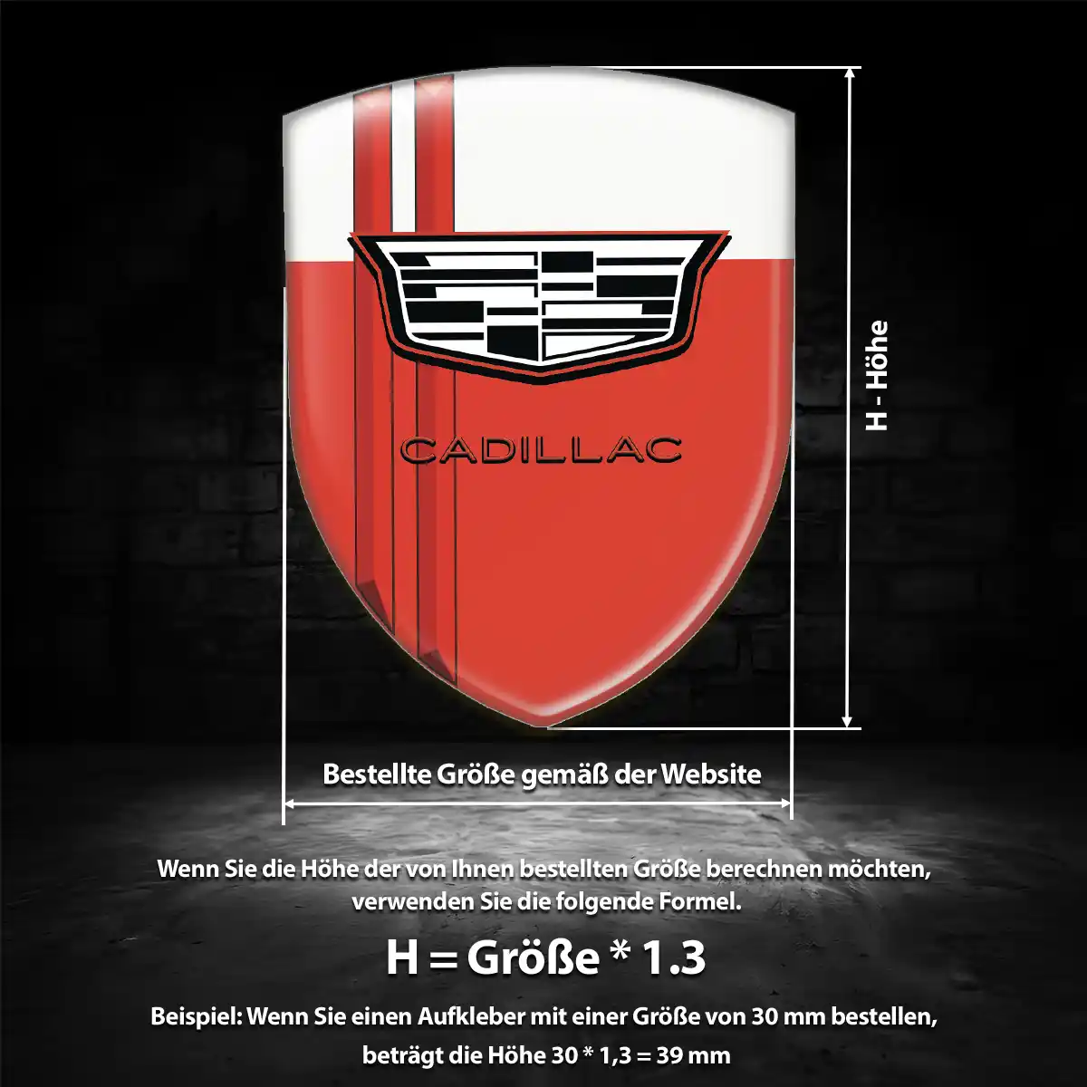 Cadillac 3D Gel Aufkleber Emblem Auto Höchste Qualität