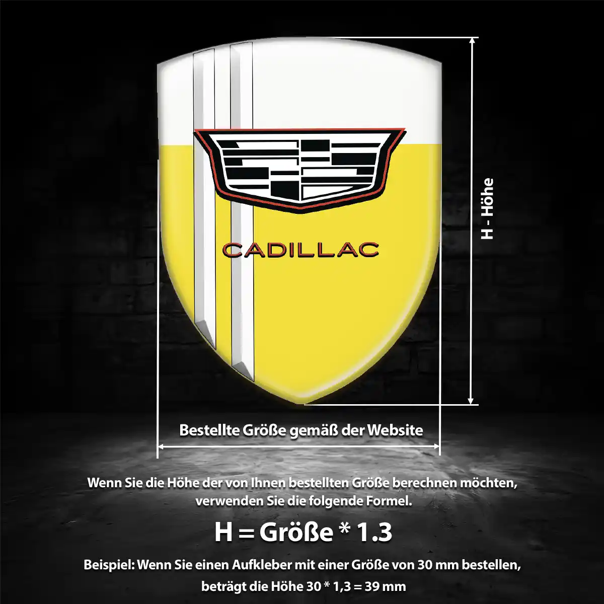 Cadillac 3D Gel Aufkleber Emblem Auto Hohe Qualität