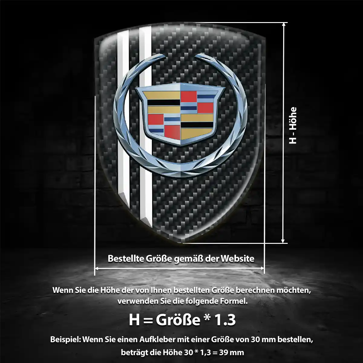Cadillac 3D Gel Aufkleber Emblem Auto Luxus-Edition