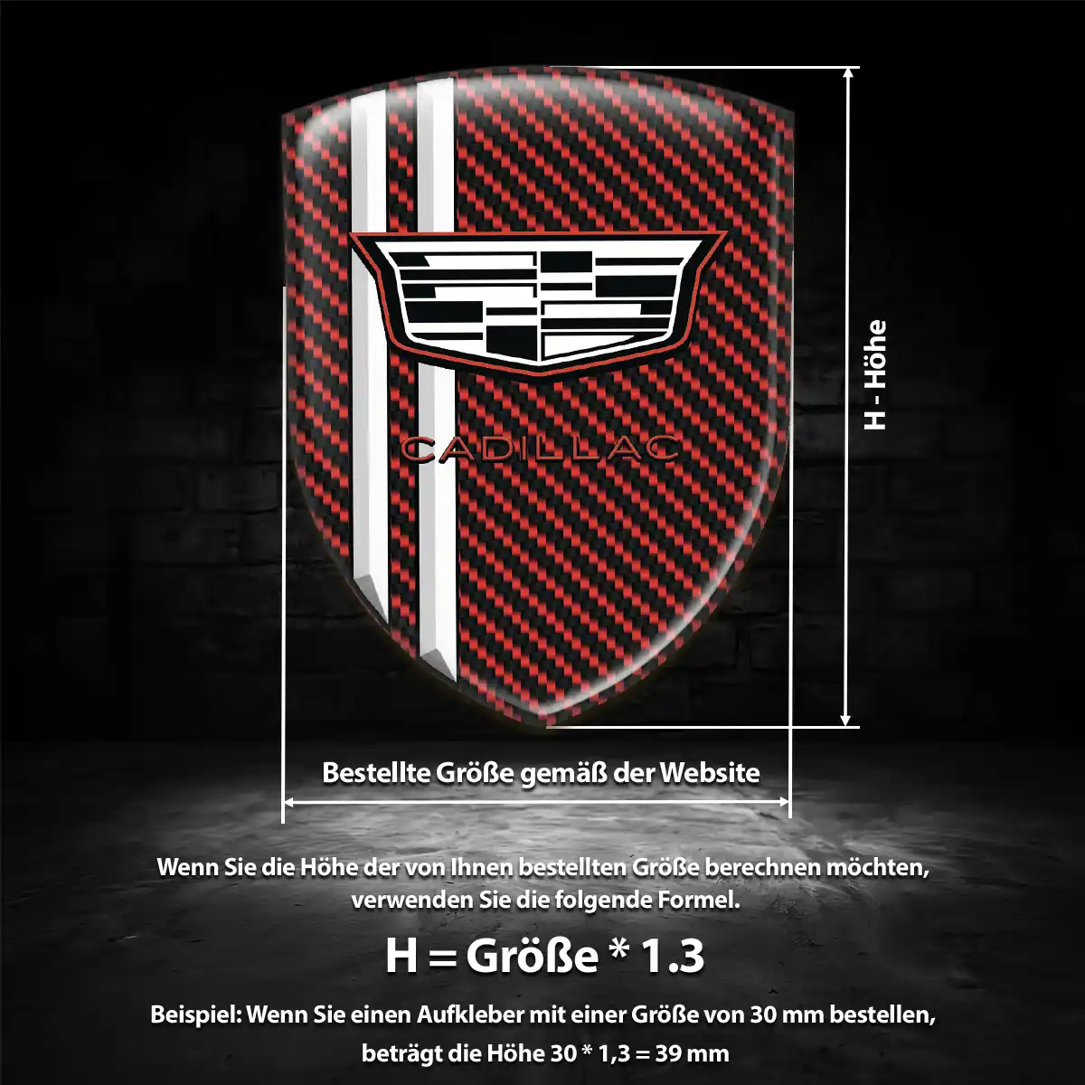 Cadillac 3D Gel Aufkleber Emblem Auto Modernes Design