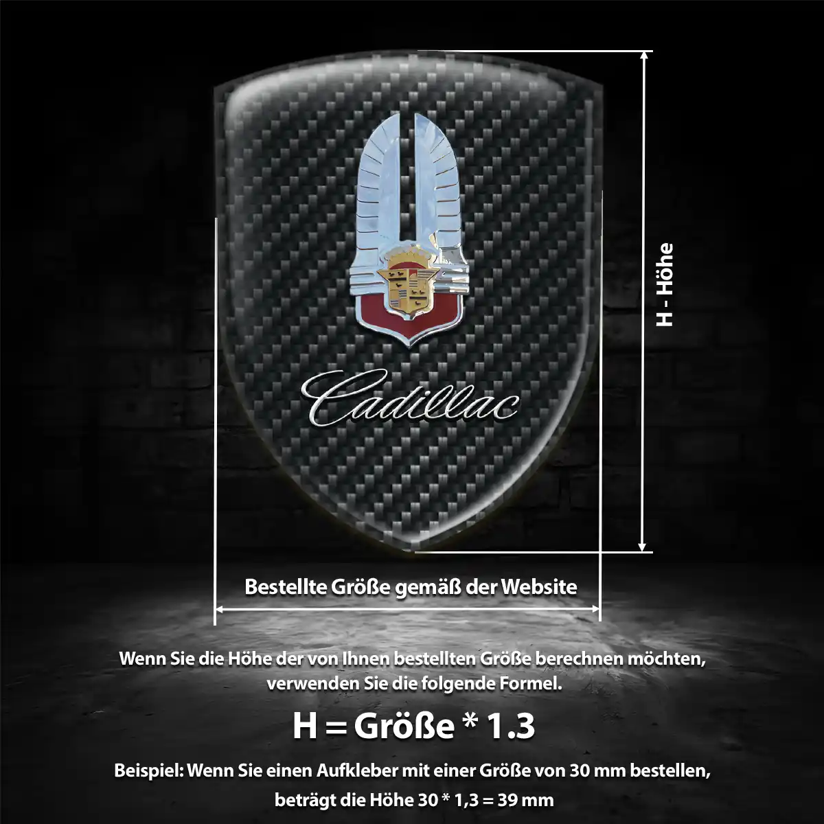 Cadillac 3D Gel Aufkleber Emblem Auto Spitzenqualität