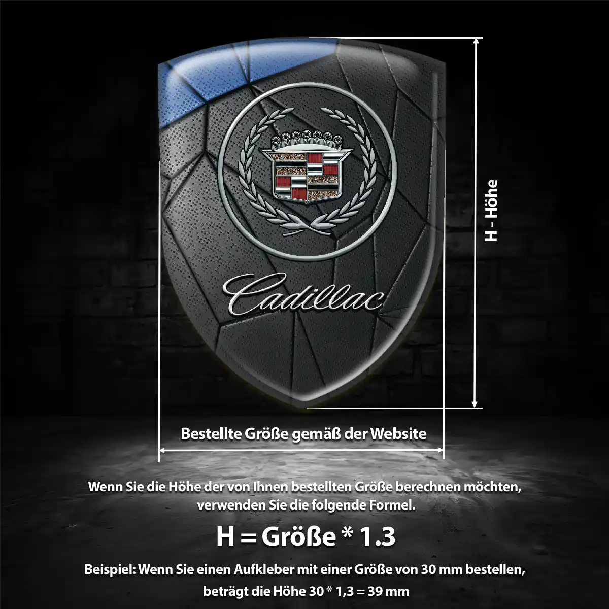Cadillac 3D Gel Aufkleber Emblem Auto Stilvolles Design
