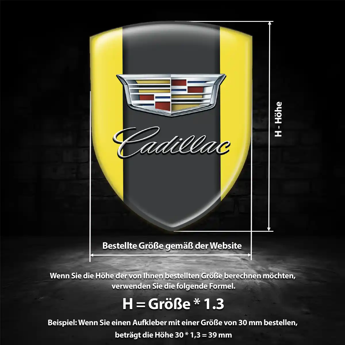 Cadillac 3D Gel Aufkleber Emblem Überzeugende Qualität