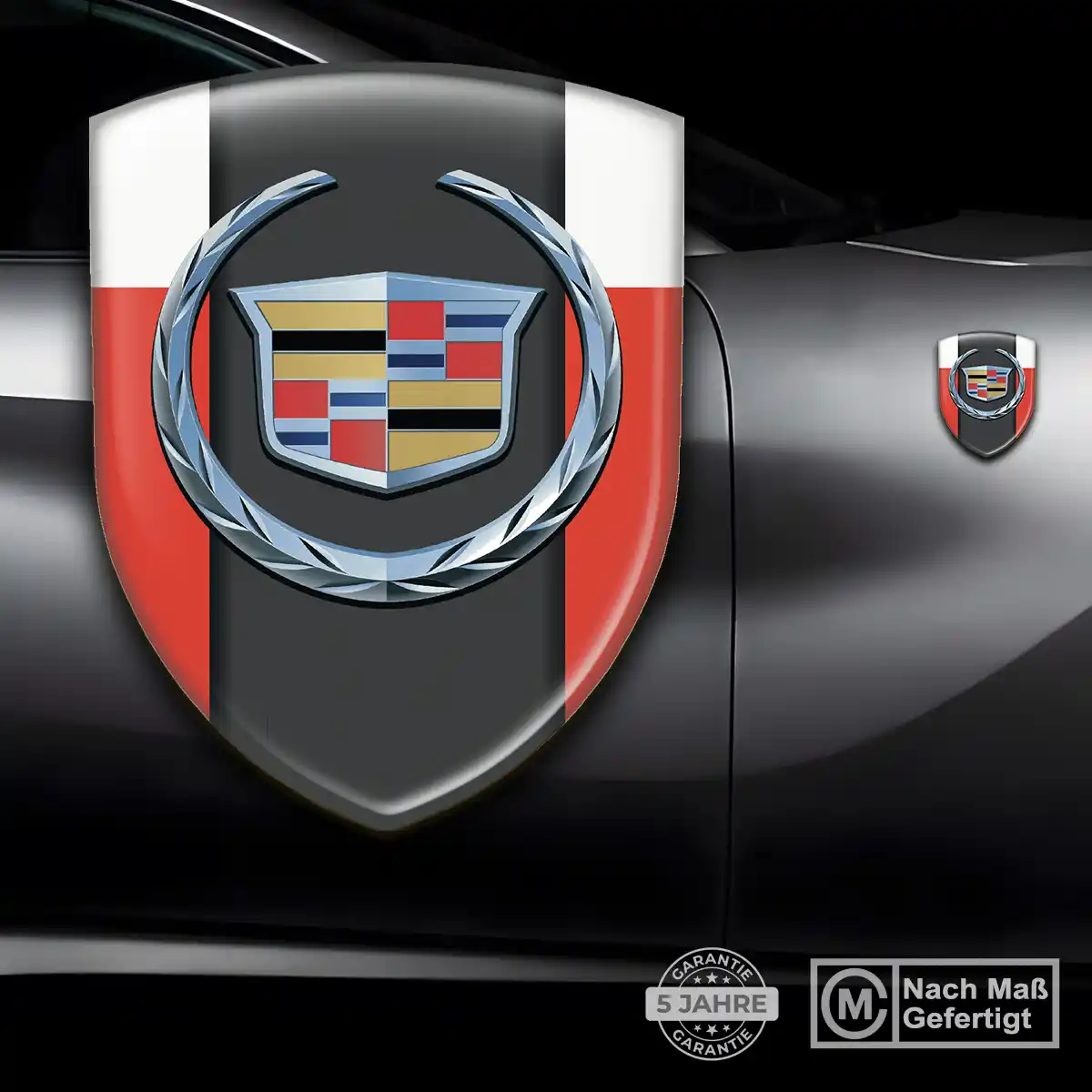 Cadillac 3D Gel Aufkleber Emblem Interieurdesign
