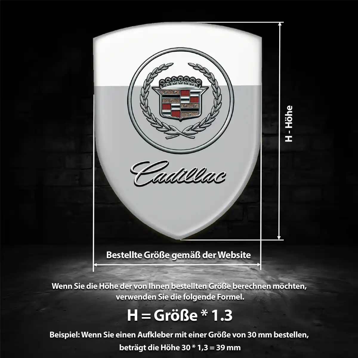 Cadillac 3D Gel Aufkleber Emblem Luxus-Edition