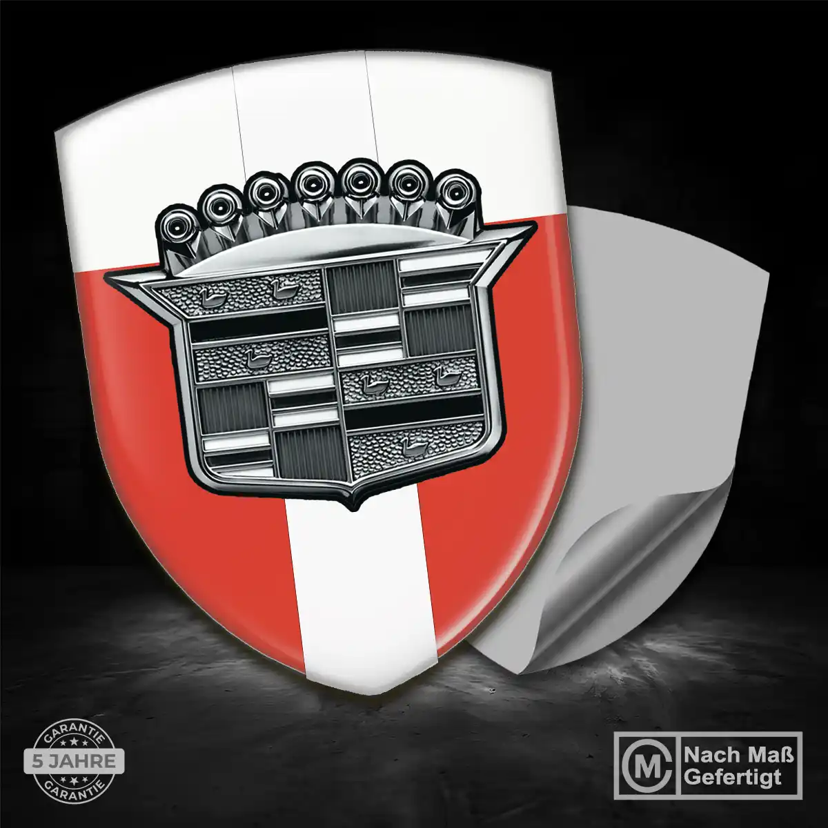 Cadillac 3D Gel Aufkleber Emblem Markenedition