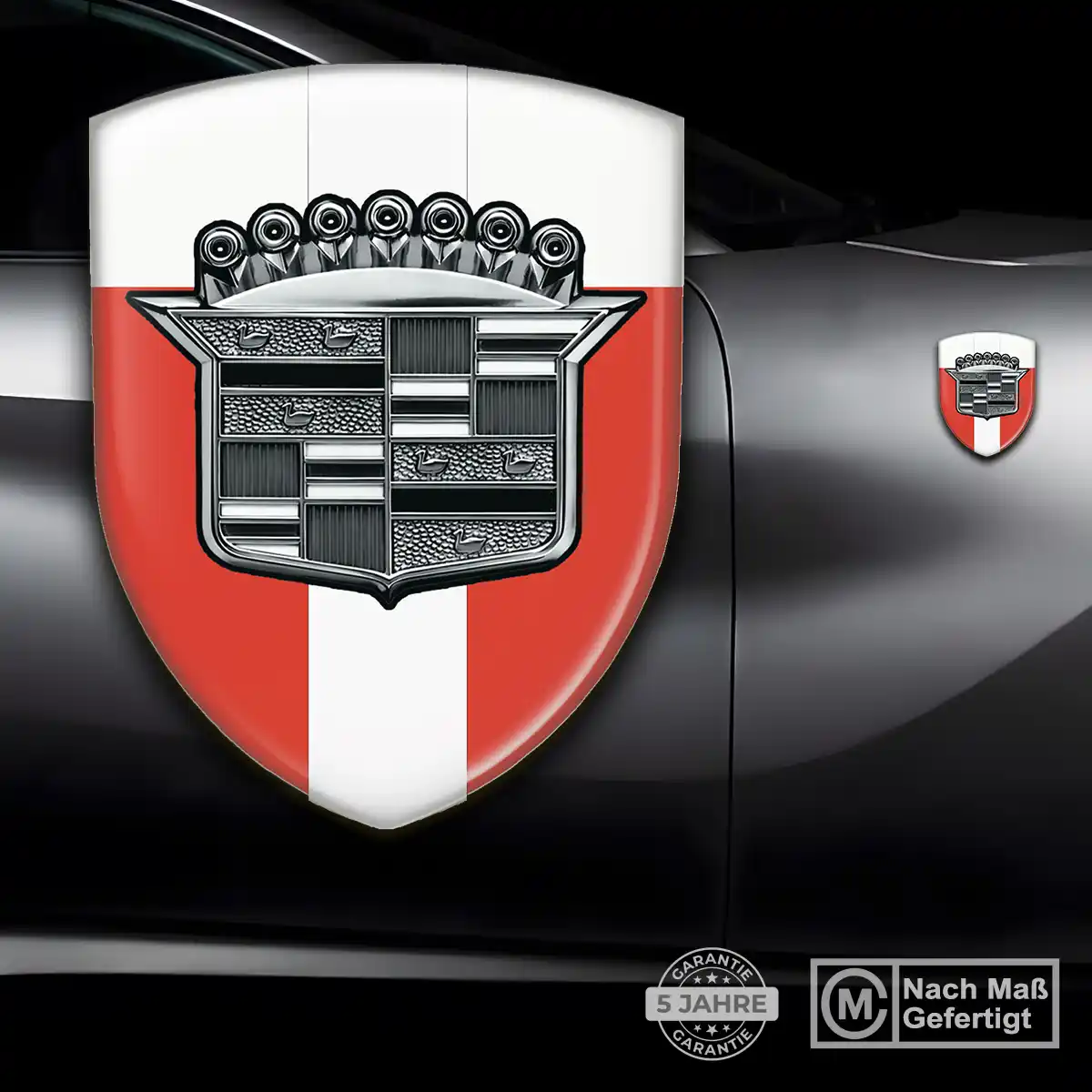 Cadillac 3D Gel Aufkleber Emblem Markenedition