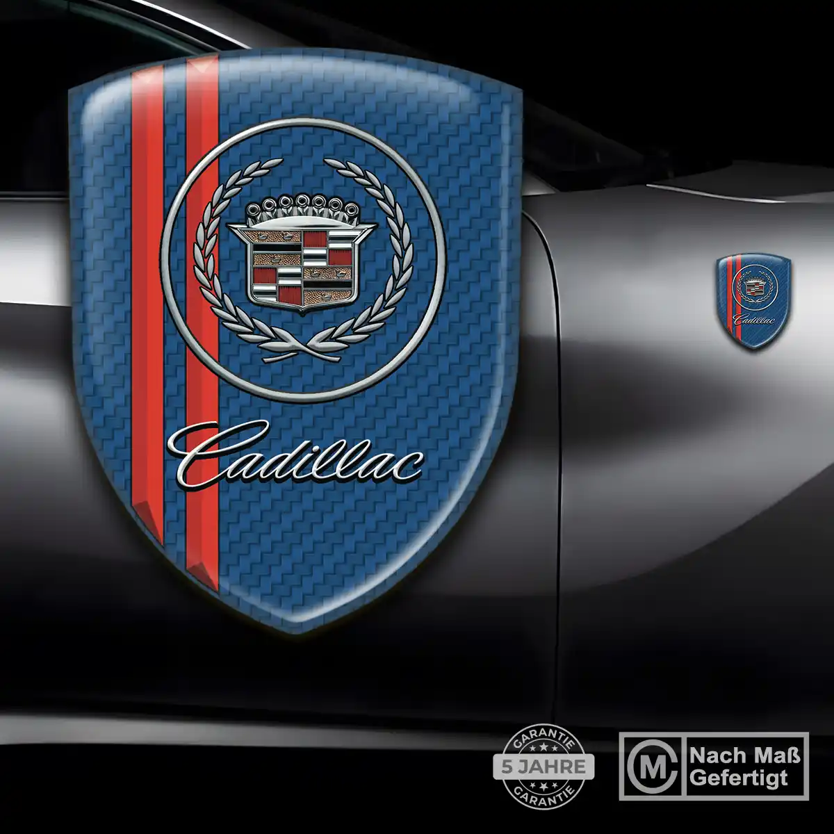 Cadillac 3D Gel Aufkleber Emblem Modernes Design