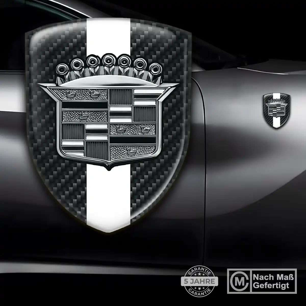 Cadillac 3D Gel Aufkleber Emblem Premiumqualität