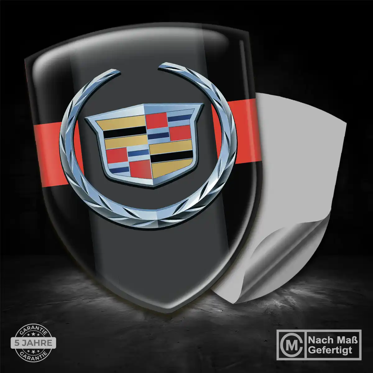 Cadillac 3D Gel Aufkleber Emblem Stilvolles Design