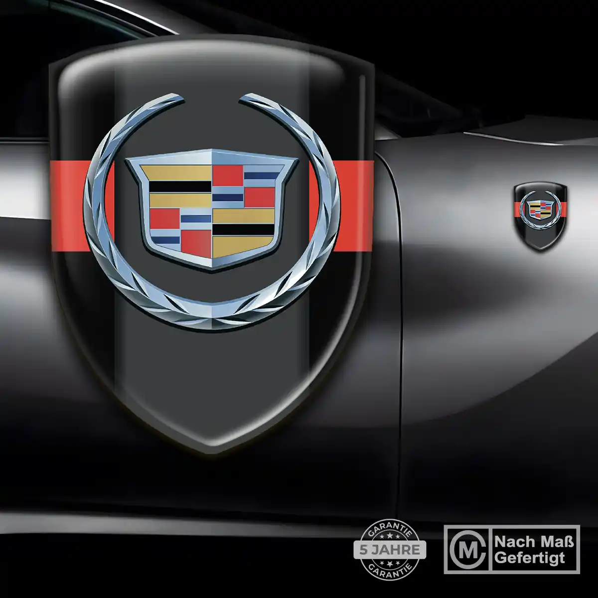 Cadillac 3D Gel Aufkleber Emblem Stilvolles Design