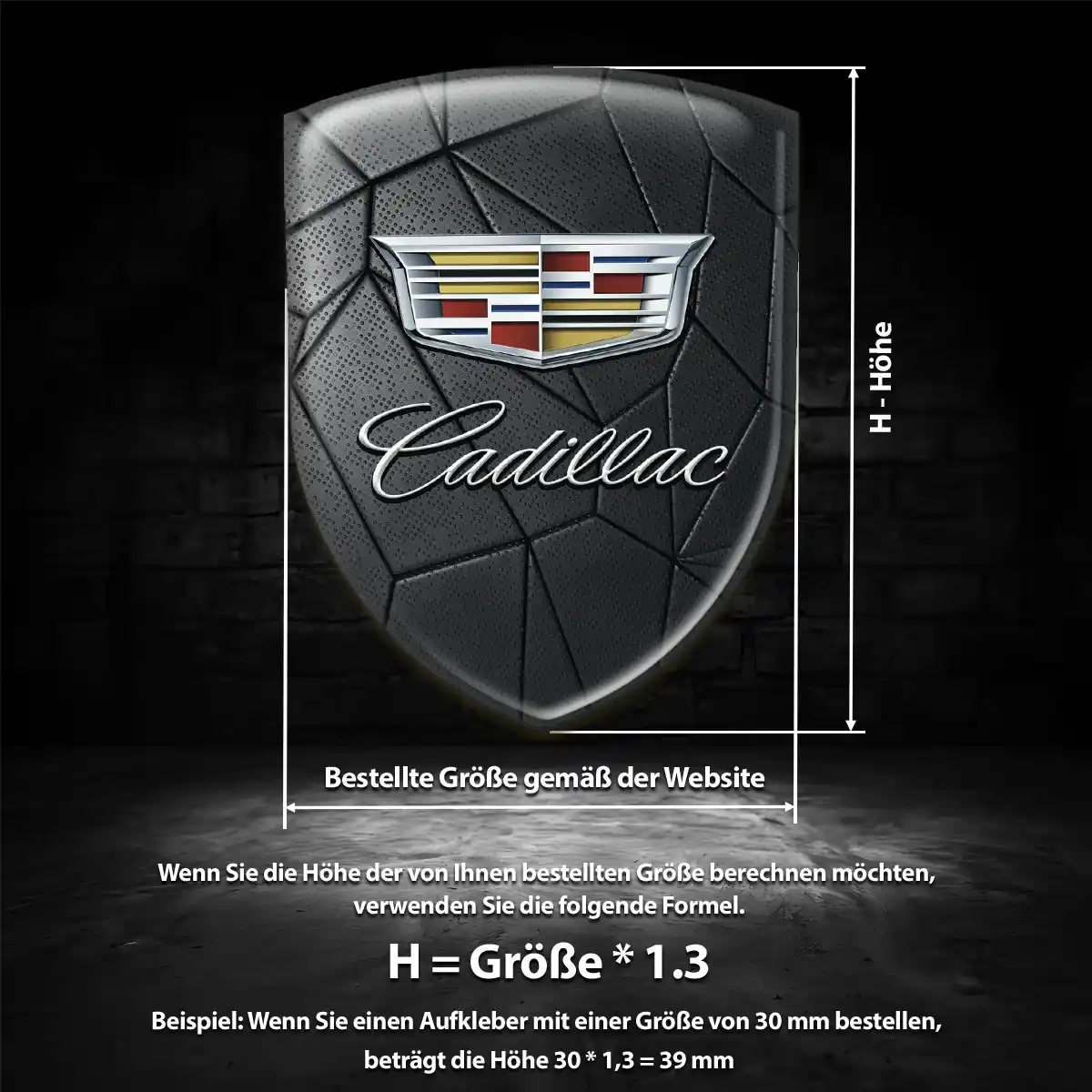 Cadillac 3D Gel Aufkleber Embleme Auto Exterieurdesign