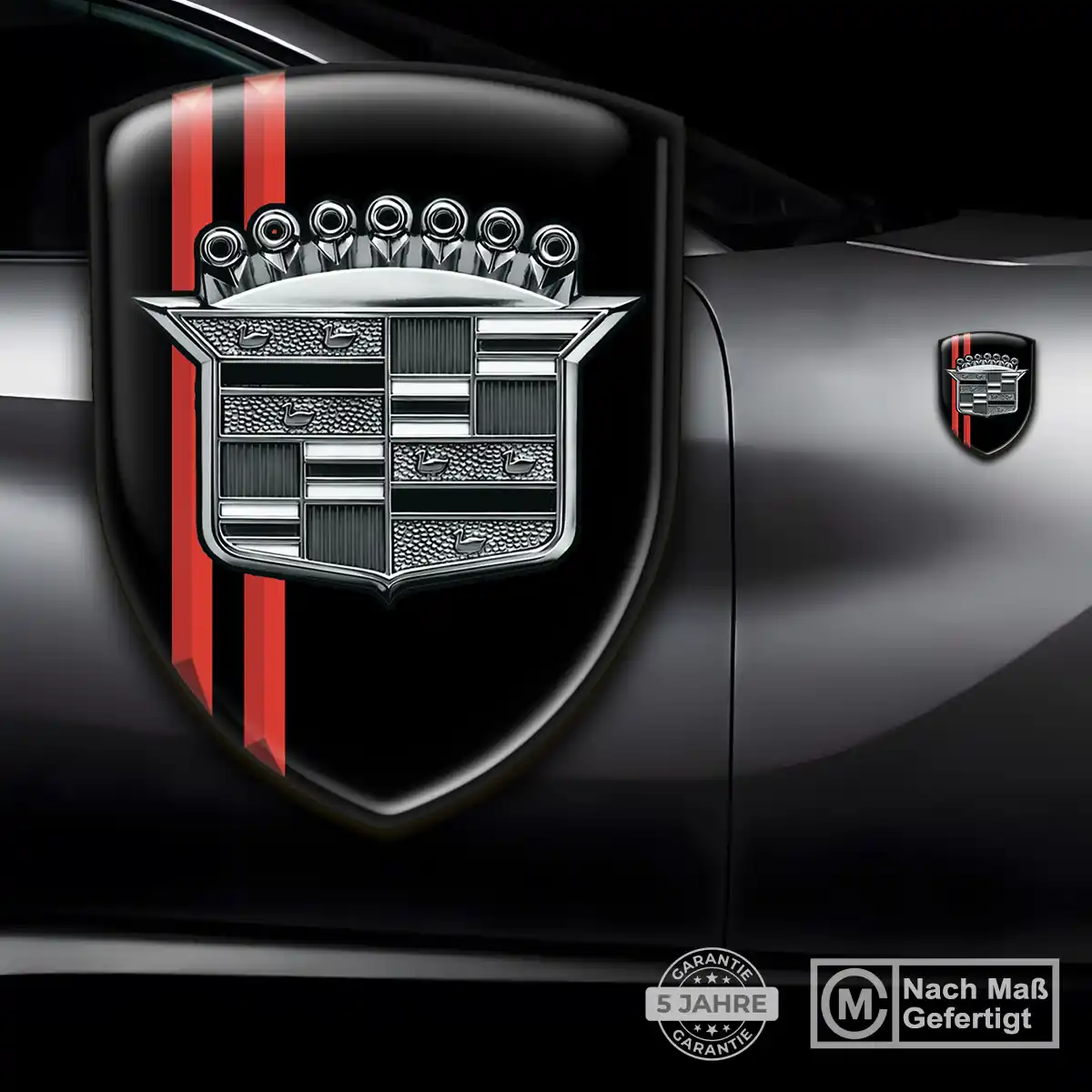 Cadillac 3D Gel Aufkleber Embleme Auto Hochwertiges Harz