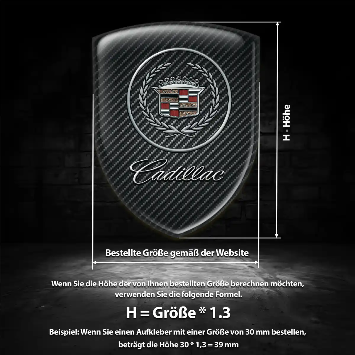 Cadillac 3D Gel Aufkleber Embleme Auto Hohe Qualität