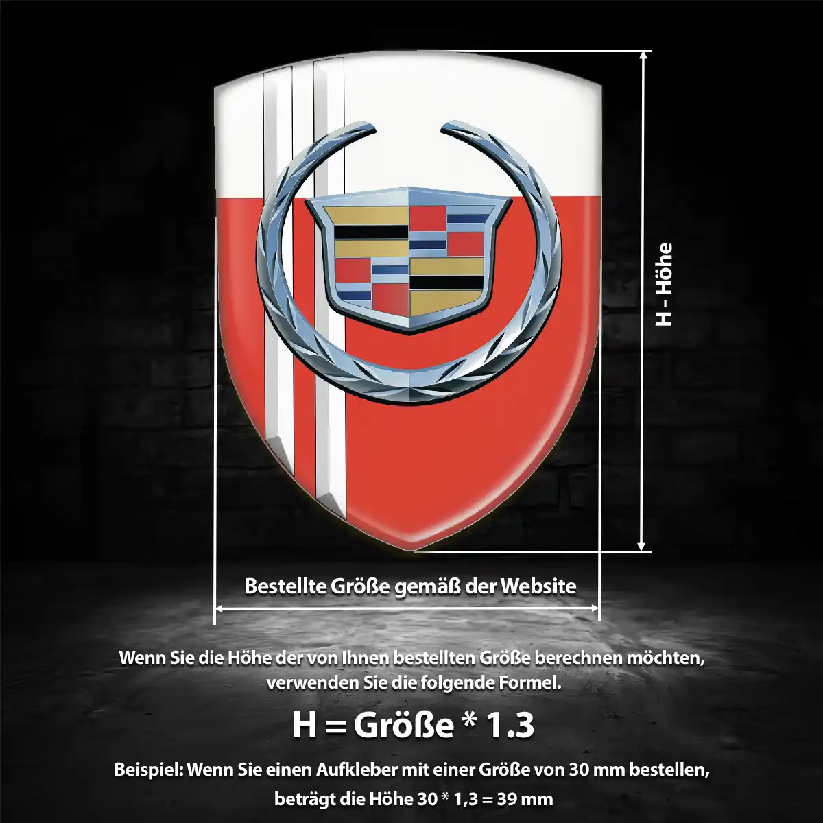 Cadillac 3D Gel Aufkleber Embleme Auto Limitierte Auflage