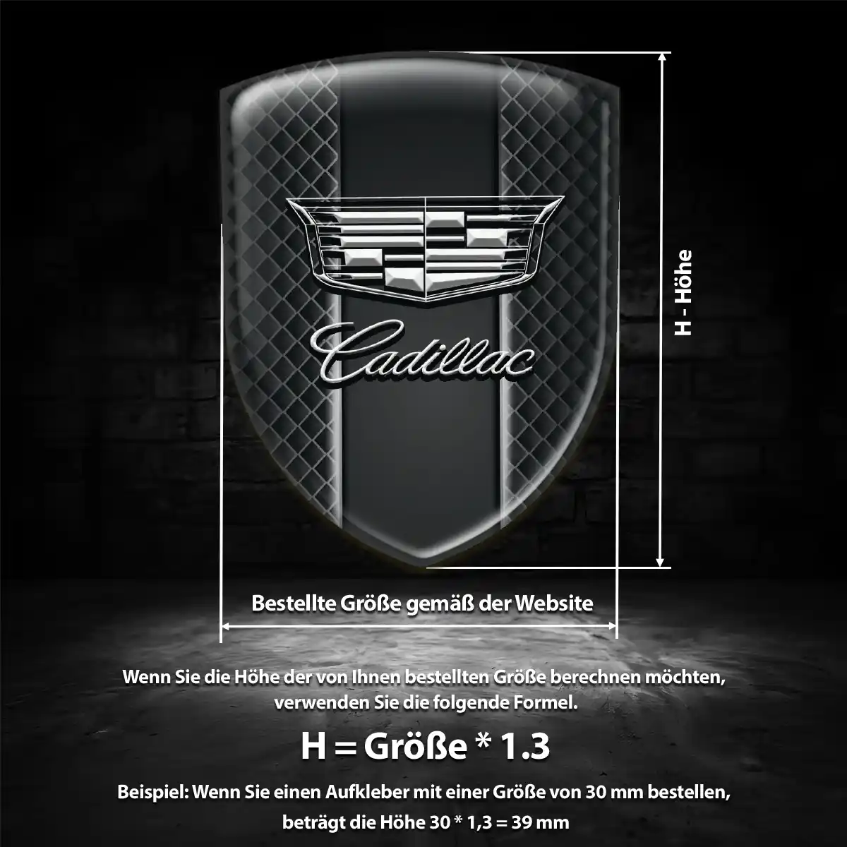 Cadillac 3D Gel Aufkleber Embleme Auto Modernes Design
