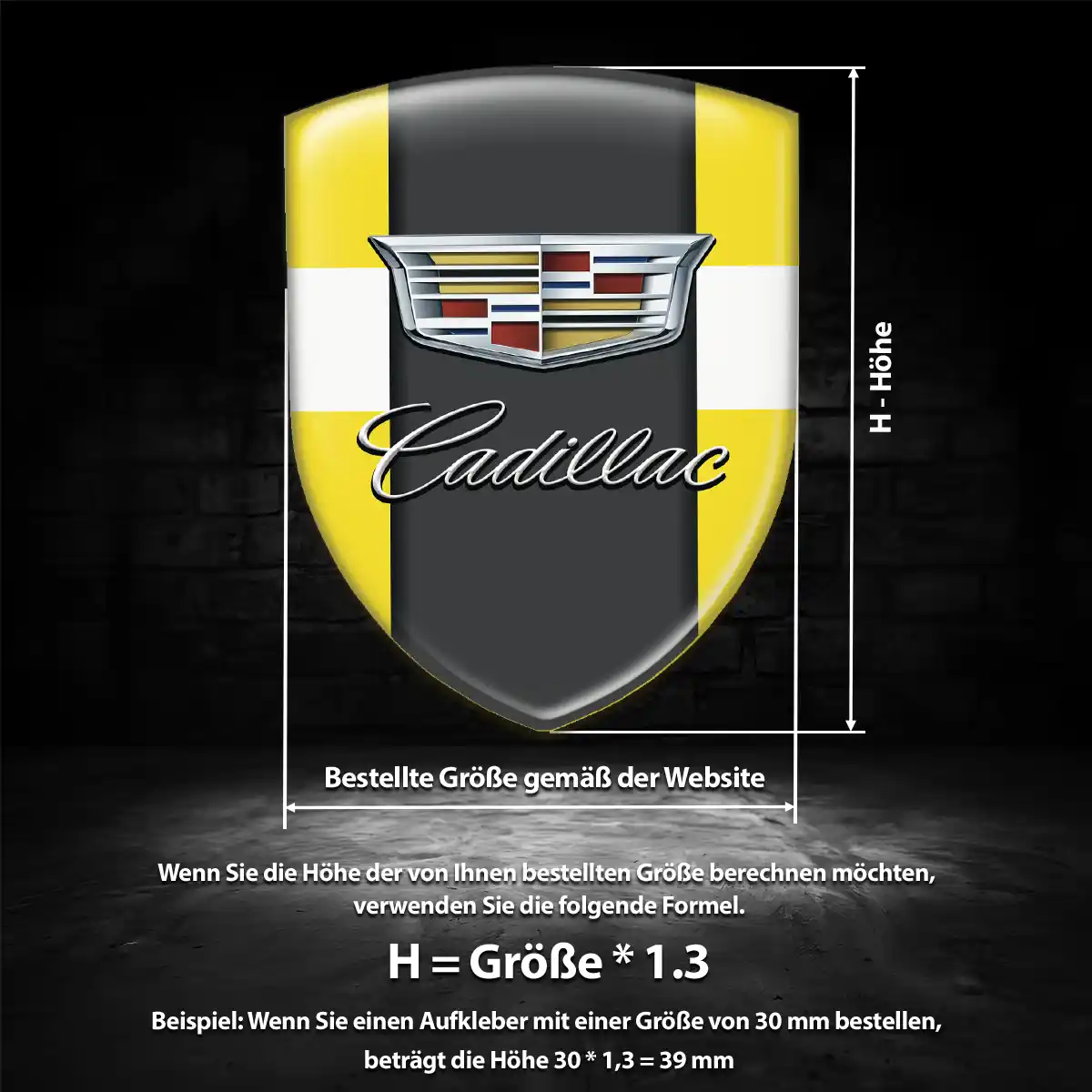 Cadillac 3D Gel Aufkleber Embleme Auto Spitzenqualität