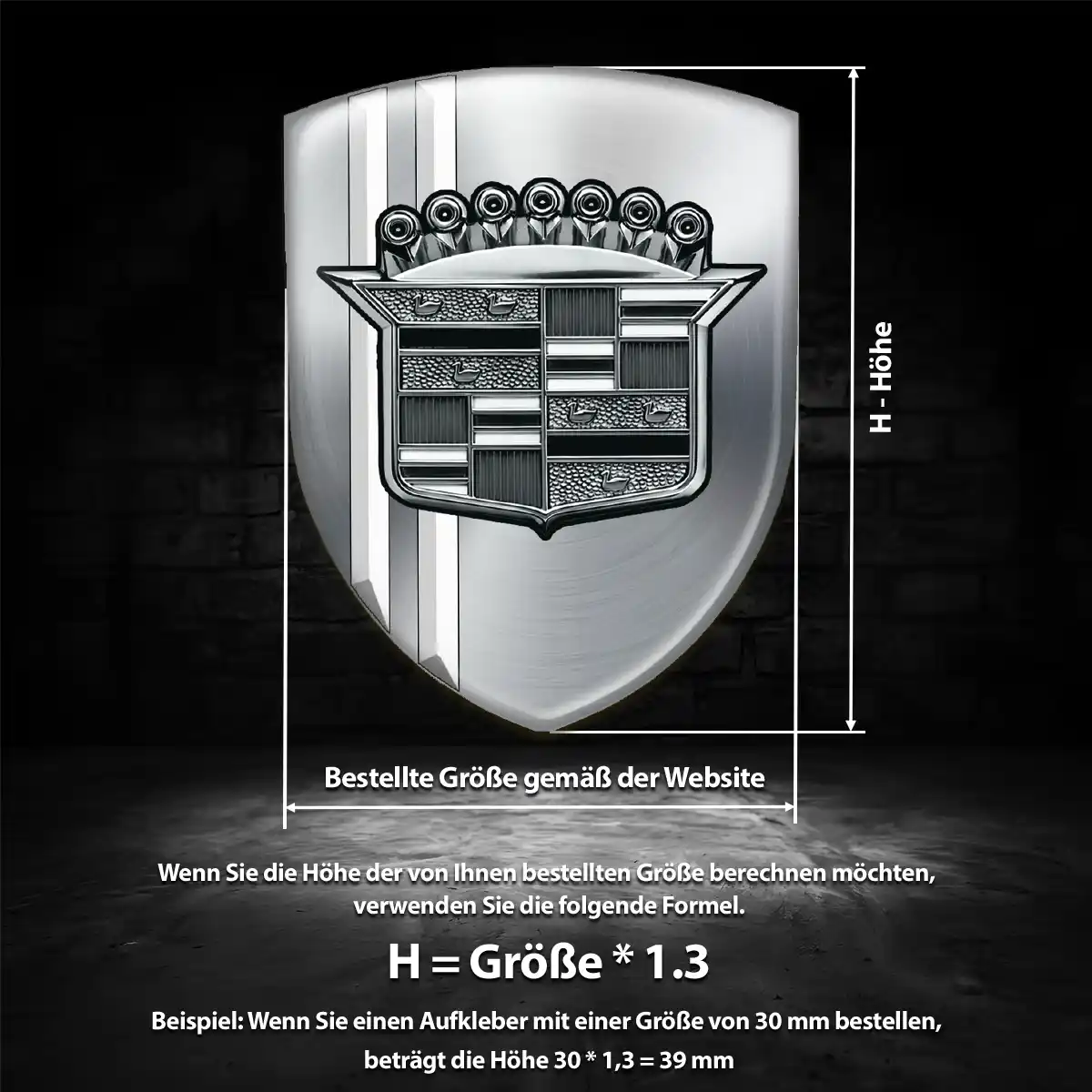Cadillac 3D Gel Aufkleber Embleme Überzeugende Qualität